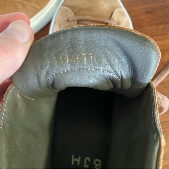 Atelier Munroe Light Brown Perforated Suede High Top Sneaker size 13 - Picture 3 of 5